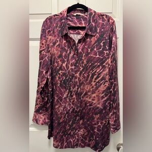 Soft Surroundings Silk Patterned Blouse